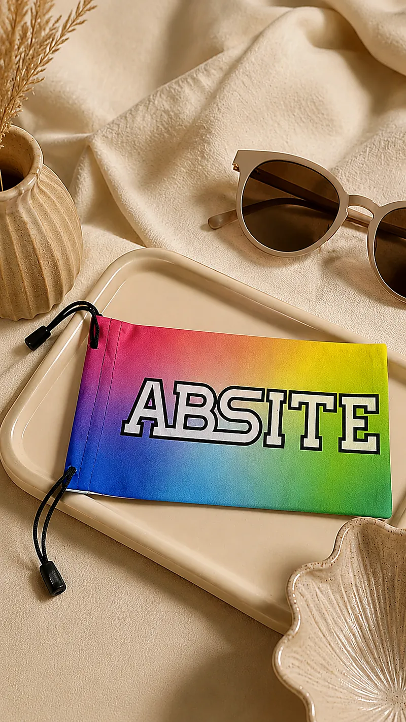Bustina portaocchiali personalizzata, lato retro